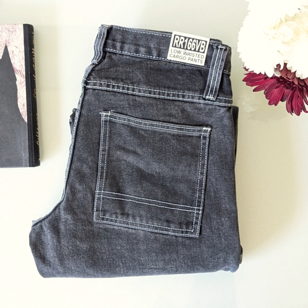 John Galt Low Rise Black Carpenter Jeans